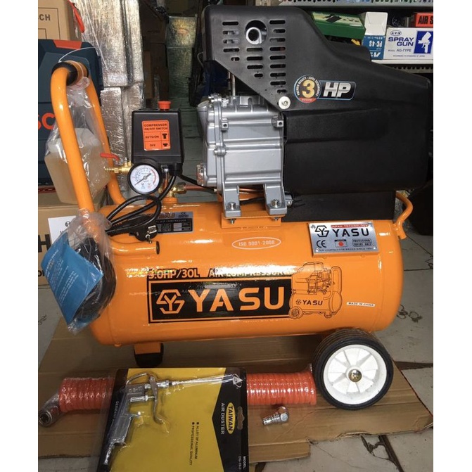 Máy nén khí dầu 30L-3HP Yasu full phụ kiện