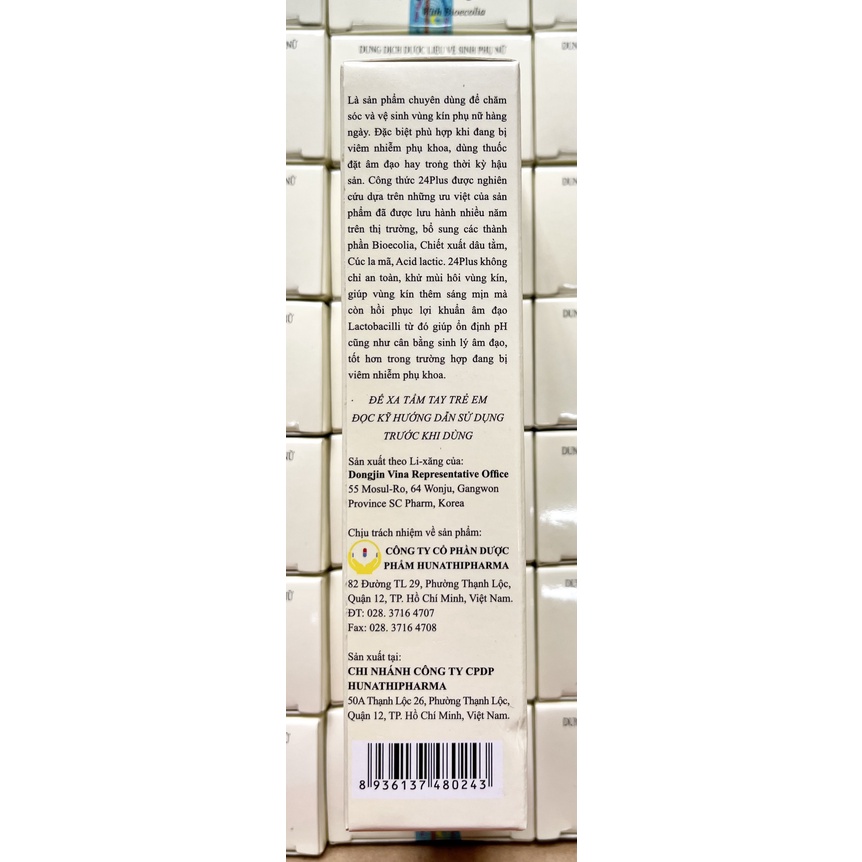 Dung Dịch Dược Liệu Vệ Sinh Phụ Nữ 24 Plus 100ml