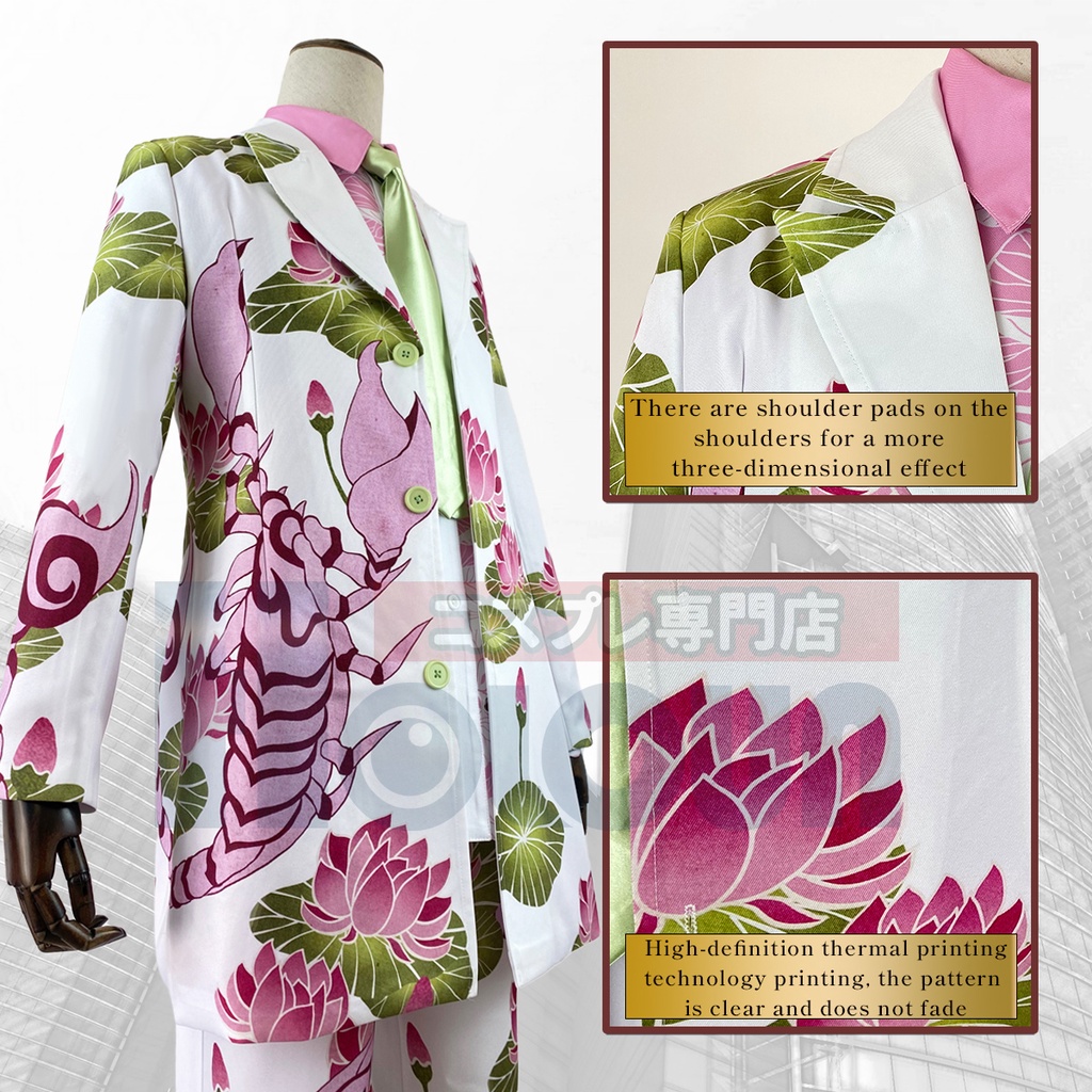 Holoun Tokyo Revengers Set Đồ 4 Món Hóa Trang Nhân Vật Haruchiyo Sanzu Exhibition Anime Cosplay Costume Uniform Pink Scorpio 4PCS Dress Up Halloween