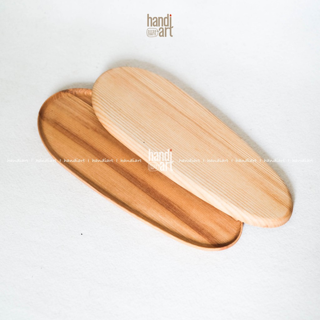 Khay gỗ hình quả trứng - Khay gỗ tự nhiên - Egg-shaped wooden platter