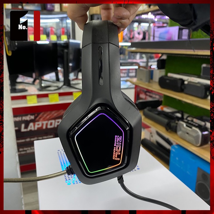 Tai Nghe Chụp Tai Máy Tính Có Mic Led RGB Zidli FCORE FH6U 7.1 Tai Nghe Headphone Gaming Vi Tính Laptop