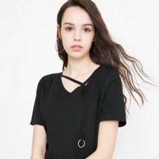 Áo cổ tim lồng khoen VNXK