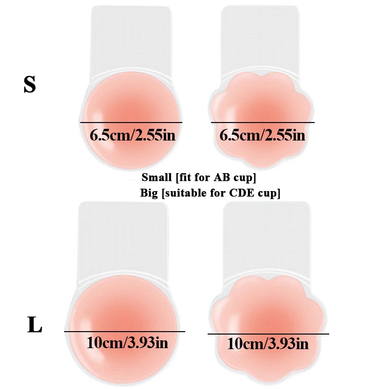 Miếng Dán Nâng Ngực Bằng Silicone Tự Dính Vô Hình Tái Sử Dụng Tiện Lợi Dành Cho Nữ