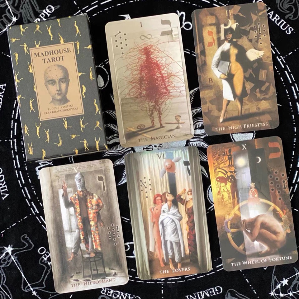 Crazy House Tarot Madhouse Tarot English Board Game Card Non-Waite English Tarot Card Board Game
