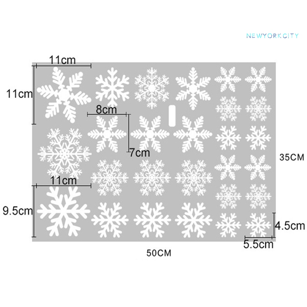 Đề Can PVC Tự Dính Chống Thấm Nước Họa Tiết Bông Tuyết Giáng Sinh Trang Trí Nhà Cửa
