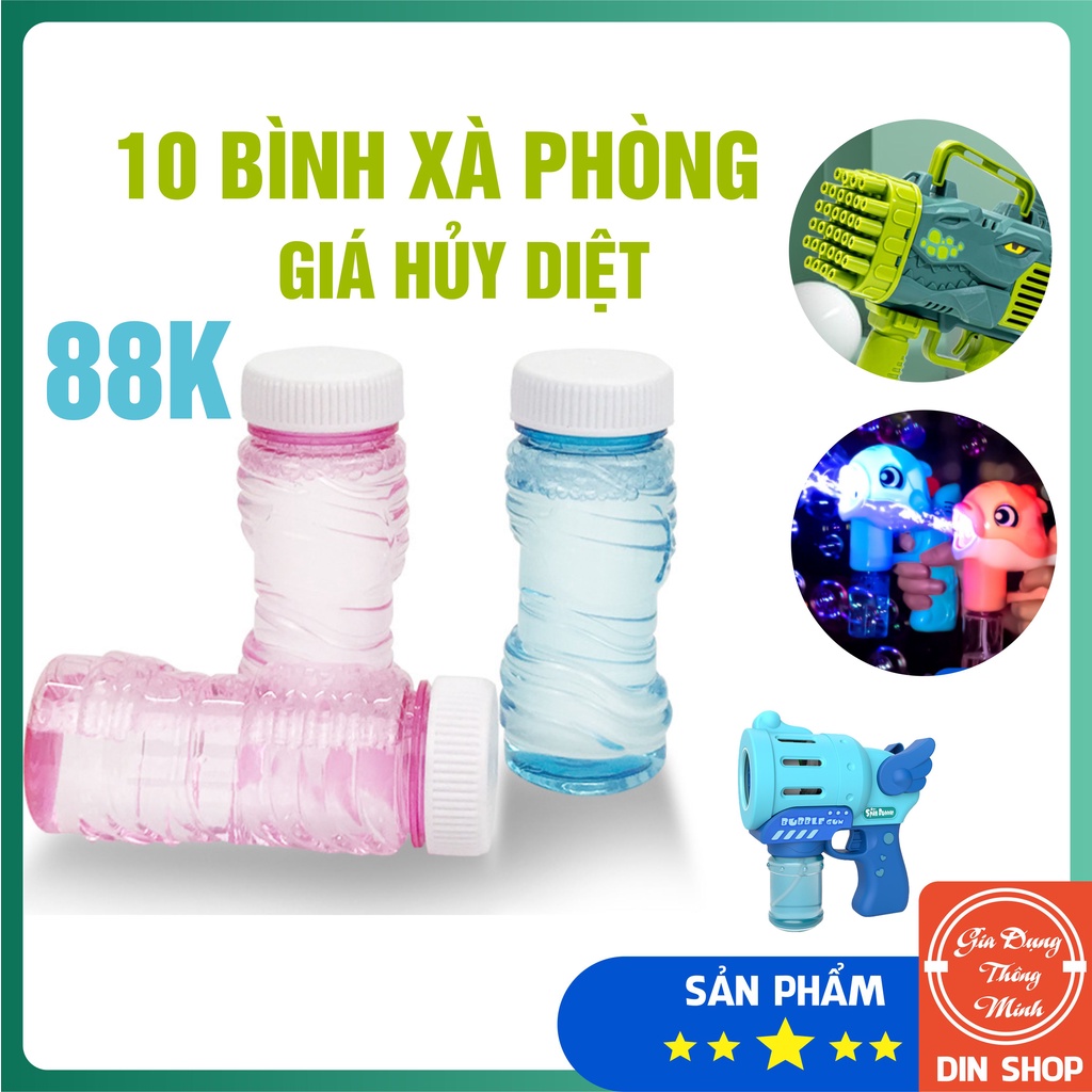 Combo 10 bình nước bong bóng xà phòng 💖GIÁ HỦY DIỆT💖 Lọ xà phòng súng bắn bong bóng 32 nòng /que thổi/cá heo thổi bóng