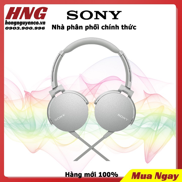 Tai nghe có dây Extra Bass Sony MDR-XB550AP - Hàng phân phối trực tiếp chính hãng - Bảo hành 1 năm toàn quốc