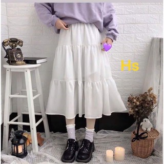 Chân Váy 3 Tầng Von Lụa Hot Trend