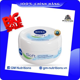 NỘI ĐỊA ĐỨC : Kem dưỡng ẩm toàn thân Nivea Soft 200ml Hộp tròn