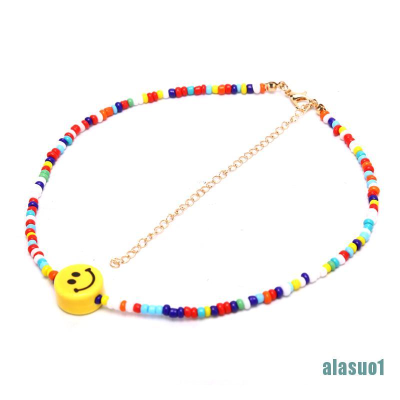 Vòng Cổ Choker Mặt Cười 1 Phong Cách Bohemian