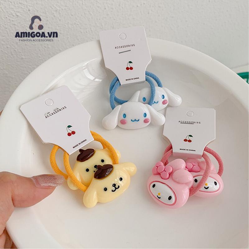 Dây Buộc Tóc Cao Su Co Giãn Kiểu Lolita Đáng Yêu Cho Bạn Gái