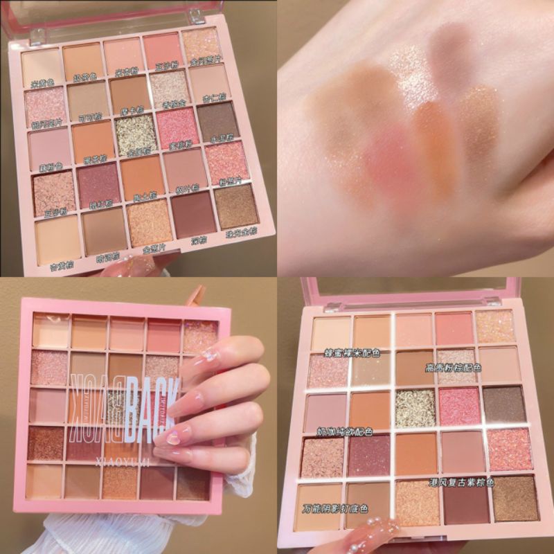 Bảng phấn mắt 25 màu nhũ lì BACK