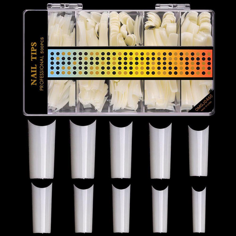 Hộp 500 Móng Tay Giả Bằng Acrylic DIY