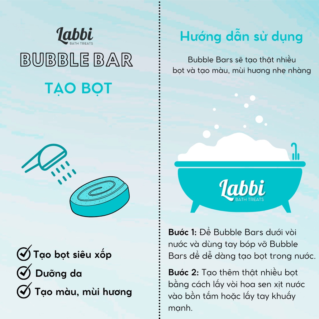 Bánh siêu tạo bọt bồn tắm HEATWAVE [Labbi] Bubble Bar