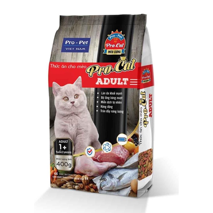 PRO CAT - Thức ăn cho mèo trưởng thành gói 400gr