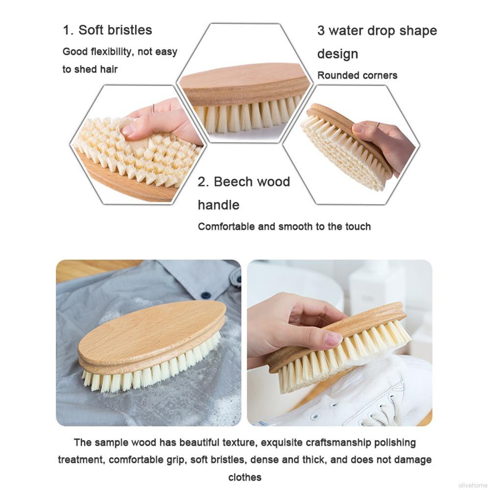 Bàn chải bằng tre dùng rửa rau củ quả đa năng