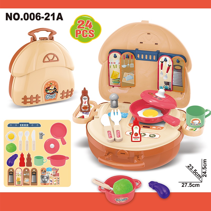 Bộ 6 Món Đồ Chơi Nhà Bếp Vui Nhộn Cho Bé Trai Gái