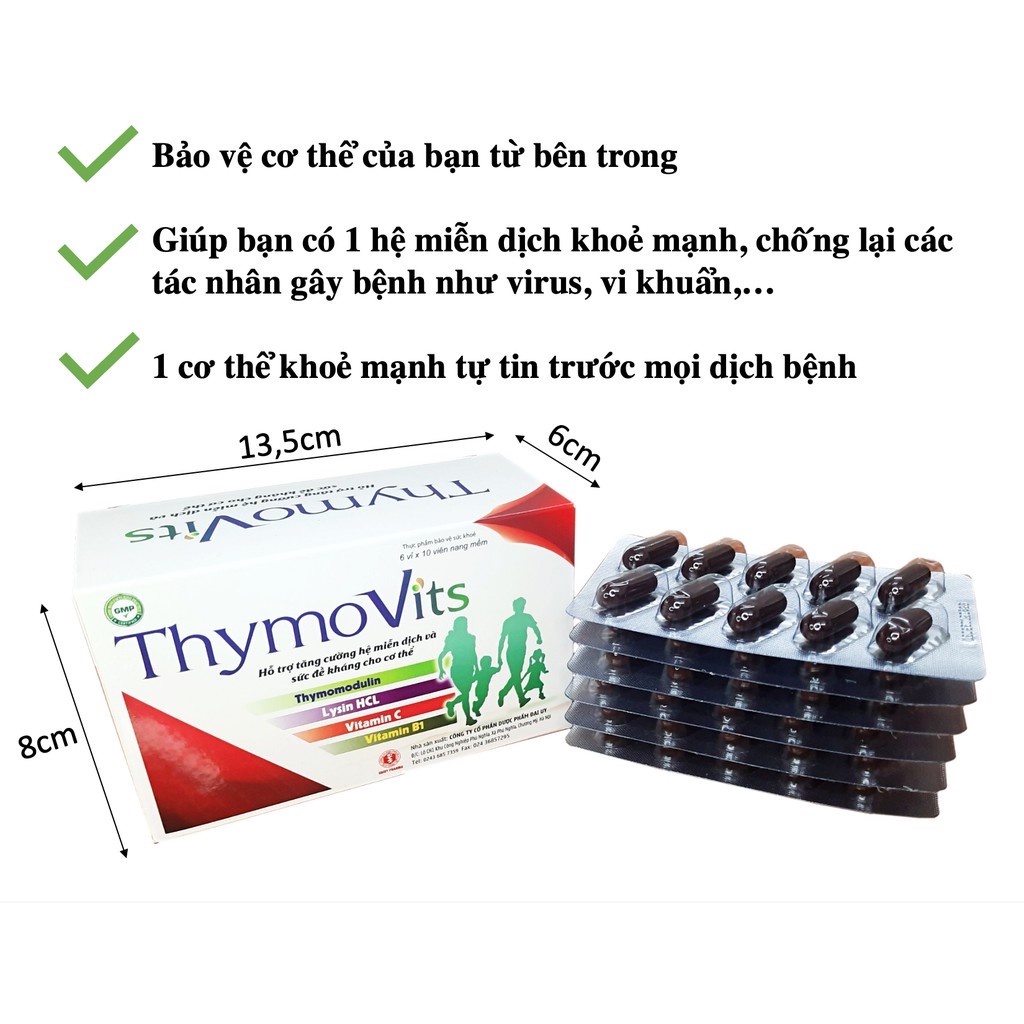 Thymovits tăng cường hệ miễn dịch hộp 60 viên nang mềm - vitamin c - ảnh sản phẩm 4