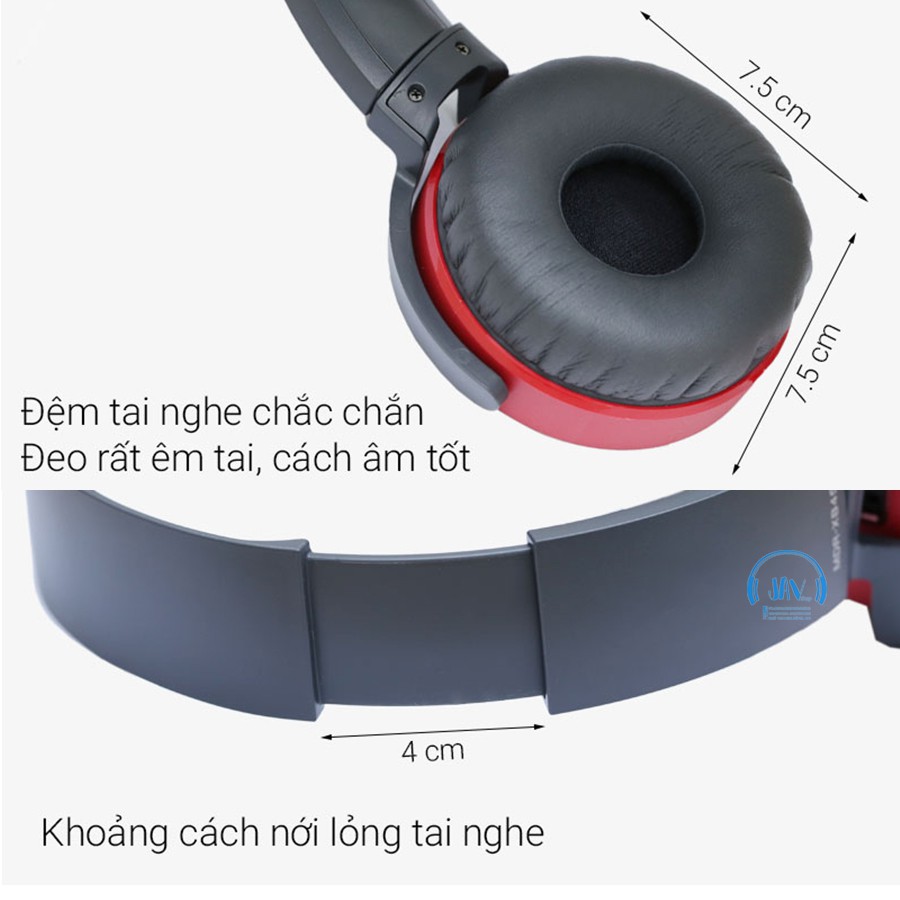 XẢ HÀNG -  [XẢ HÀNG 50 BỘ] Tai nghe chụp tai headphone XB450ap - Extra bass - Chống ồn - JAVA shop - XẢ HÀNG