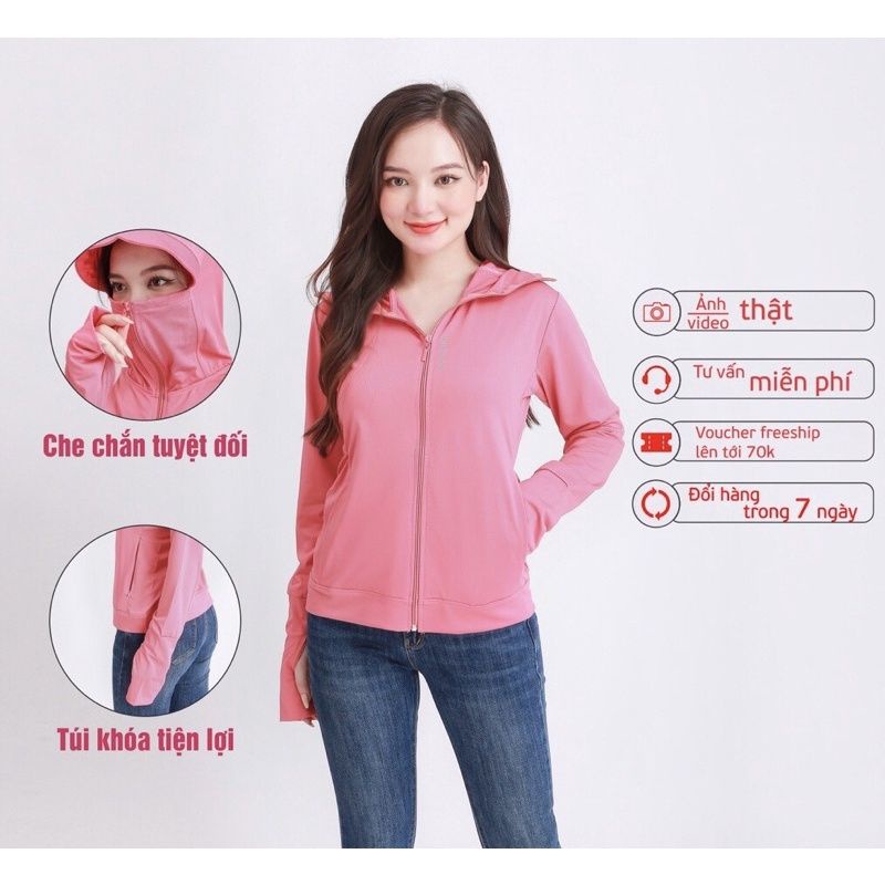 Áo chống nắng 2 lớp dáng ngắn siêu cute