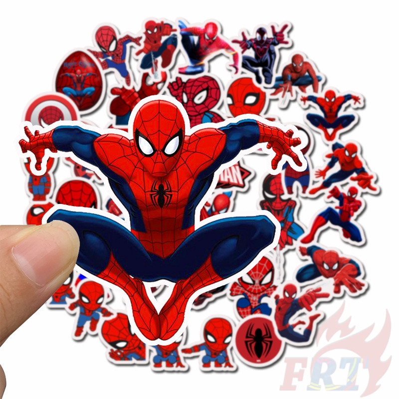 ❉ Marvel - Spider-Man Peter Parker Series 01 Giấy và decal dán tường ❉ 35Pcs/Set Superhero Mixed Doodle Stickers