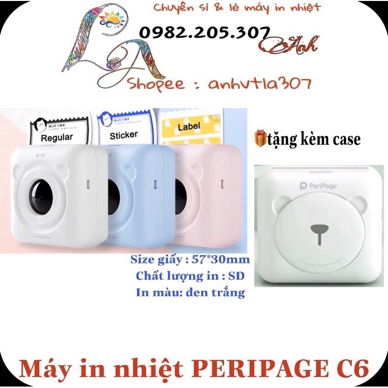 {hàng sẵn}Máy in nhiệt mini PERIPAGE C6 🎁 Tặng 5 cuộn giấy in | BigBuy360 - bigbuy360.vn