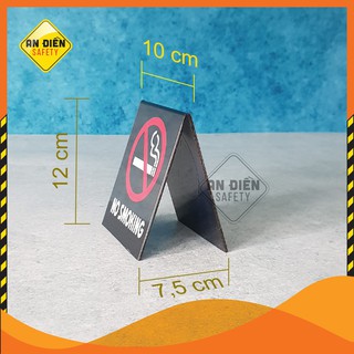 Mica Cấm Hút Thuốc No Smoking để bàn màu đen sang trọng, gọn nhẹ dễ di chuyển