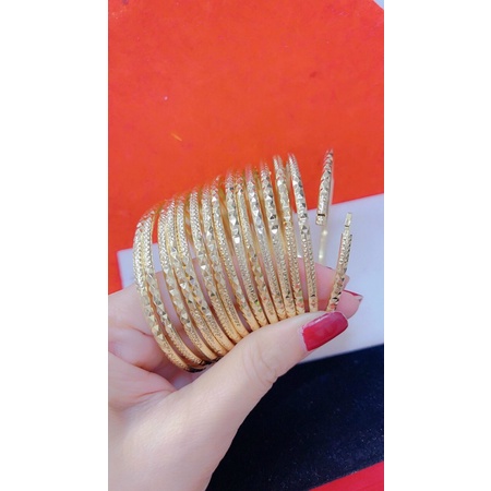 𝗫𝗶𝗺𝗲𝗻 khoá vàng thật lưỡi gà khắc ký hiệu 10k mạ vàng bền màu, vòng tuần Kami