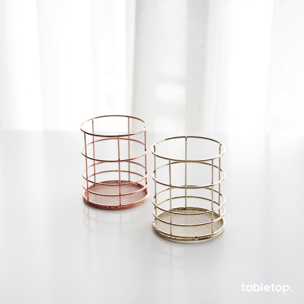 Ống cắm bút kim loại, trang trí, màu gold / rose gold / đồng - nhiều thiết kế khác nhau