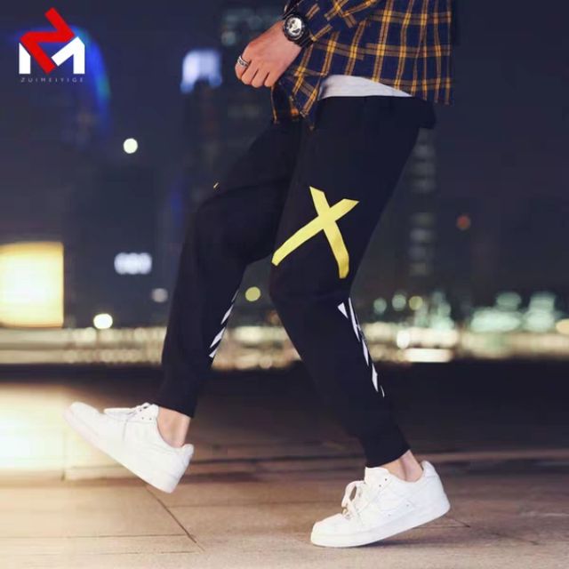 Quần jogger bigsize white off