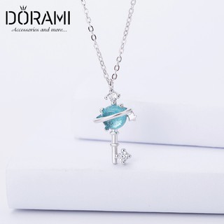 [Mẫu mới] Dây chuyền chìa khóa nhỏ vũ trụ xanh dễ thương phụ kiện trang sức style hàn nhật - dorami