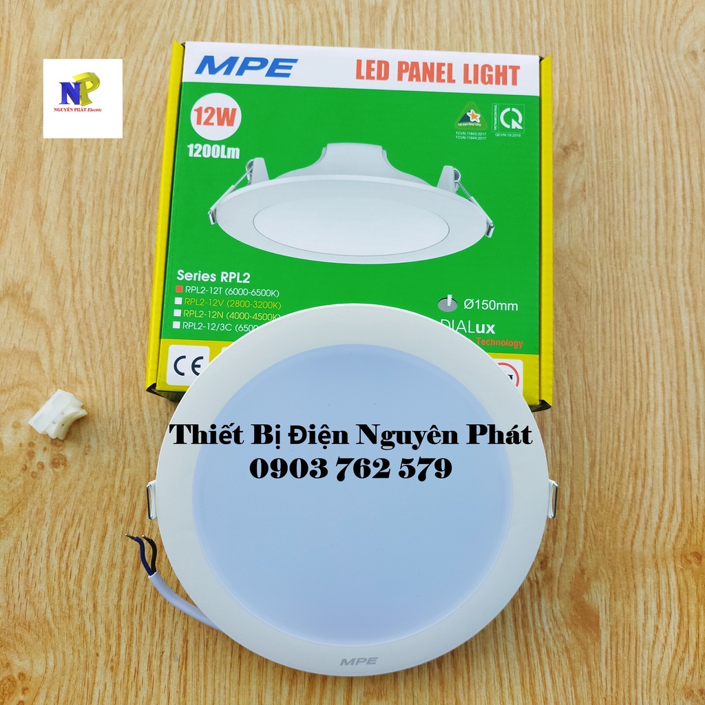 Đèn Led Panel Âm Trần Tròn Seri RPL2 Công Suất 12w Đục Lỗ ɸ 150 mm