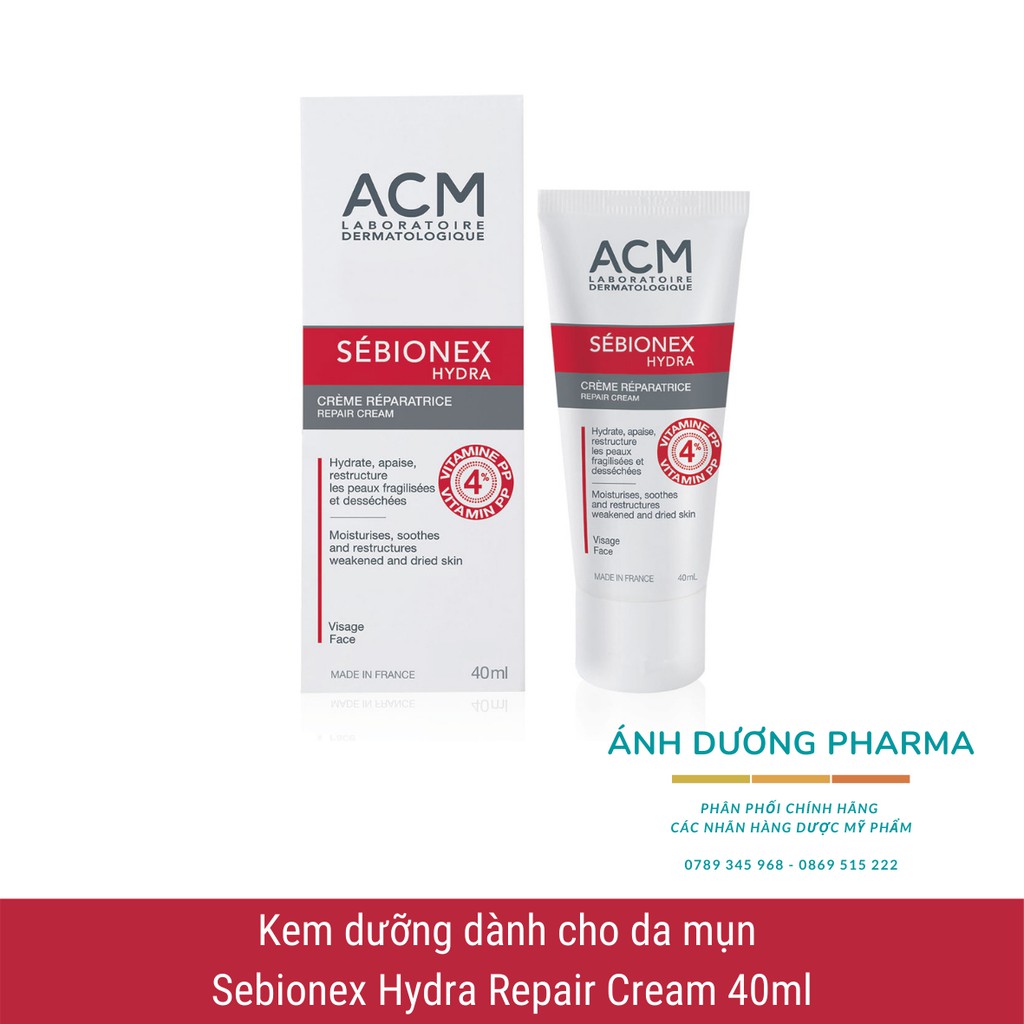 Kem dưỡng dành cho da mụn Sebionex Hydra Repair Cream 40ml
