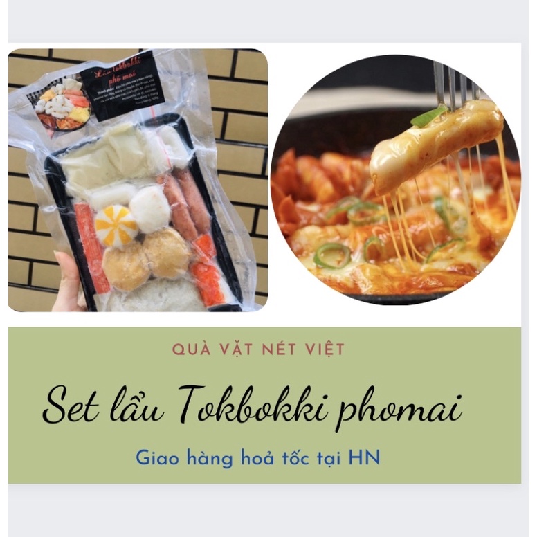 Set lẩu tokbokki phô mai và viên thả lẩu Malaysia siêu ngon