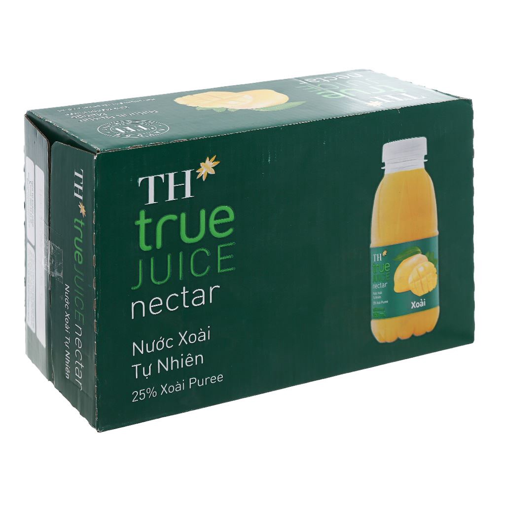 Thùng 24 chai nước xoài tự nhiên TH True Juice 350ml