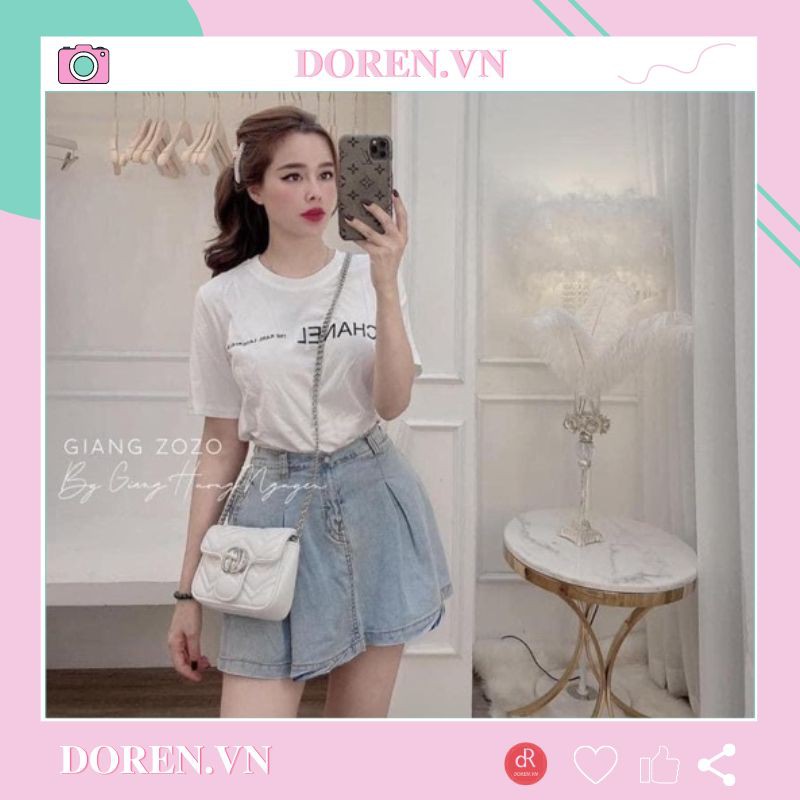 Quần sooc giả váy chun lưng kiểu dáng dễ thương DOREN DRQ004 | BigBuy360 - bigbuy360.vn