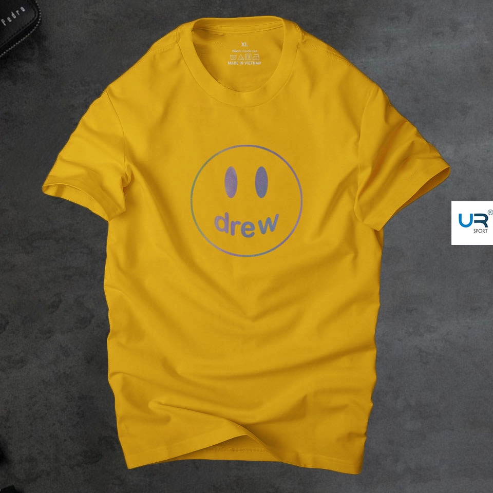 Áo thun nam nữ cổ tròn drew pản quang 7 màu vải cotton co giãn,dày dặn thoáng mát |ur sport