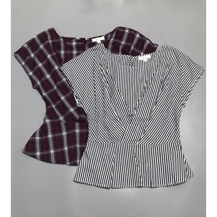 Áo cộc tay Peplum hiệu MIN€ dư xịn