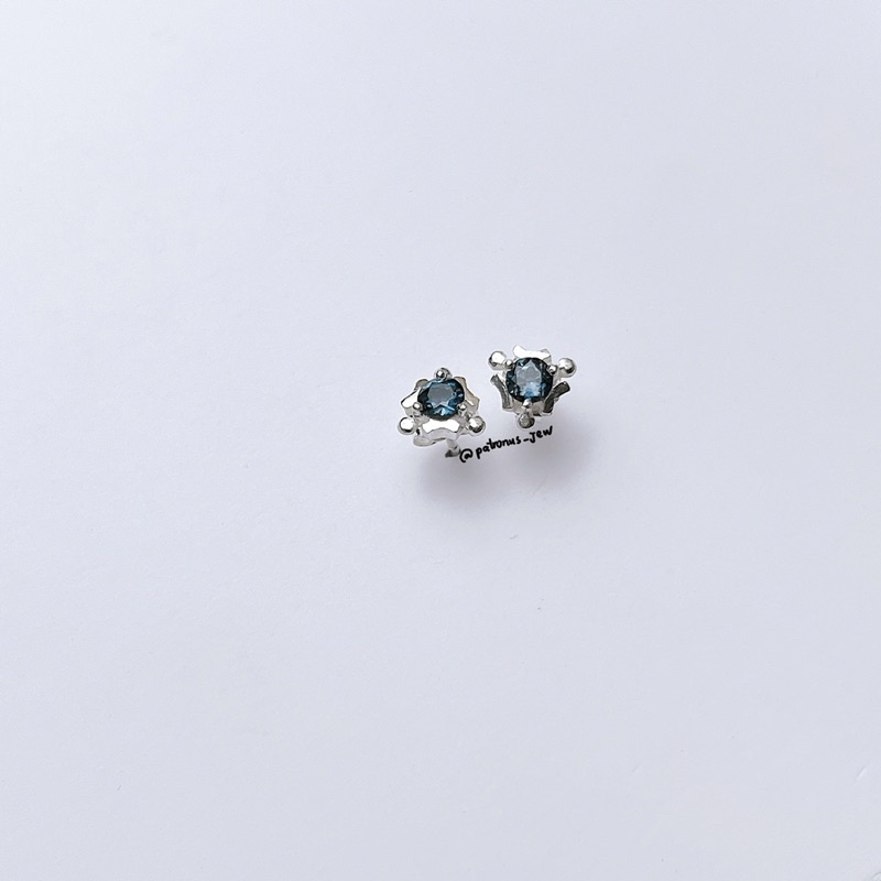 Bông Tai Đá Topaz London 4mm BTTLL422A Patronus Jewelry