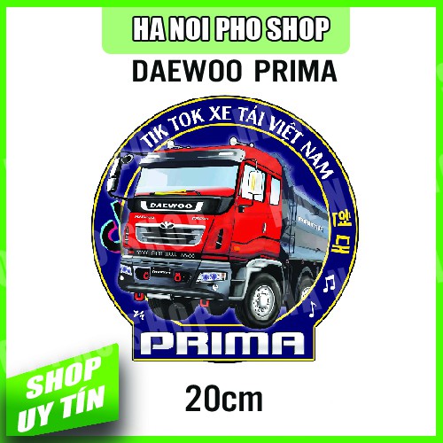 Tem DAEWOO PRIMA - Xanh Đỏ, Phản Quang, chống nước Hàng thiết kế