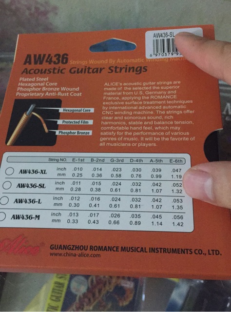 Dây Guitar Acoustic ALICE AW436 (