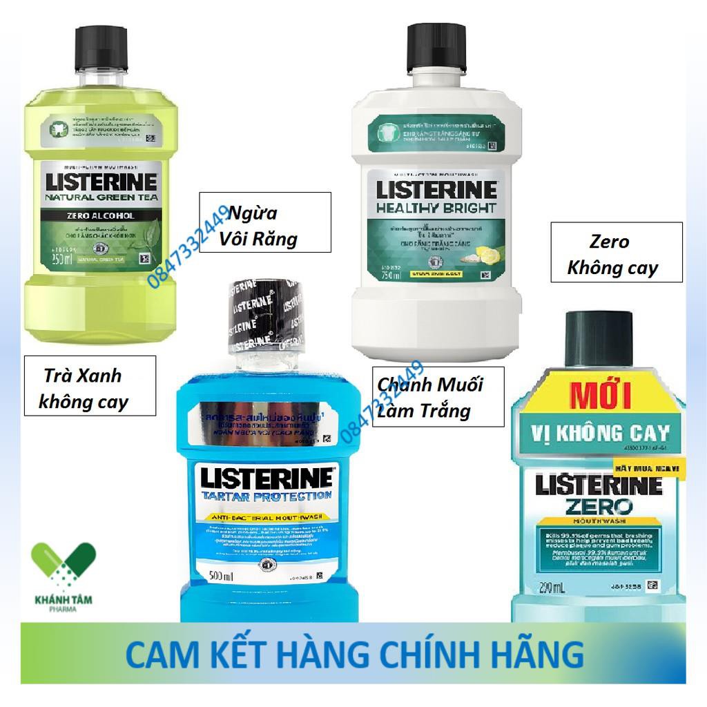 Dòng Nước Súc Miệng Sạch Khuẩn, Bảo Vệ Răng Miệng Listerine (Chai 250ml)