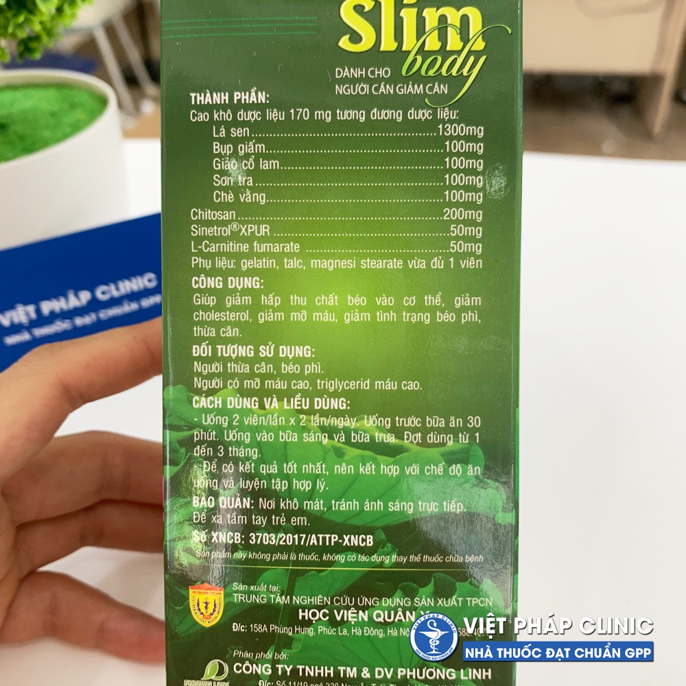 Giảm cân Slim Body New Học Viện Quân Y