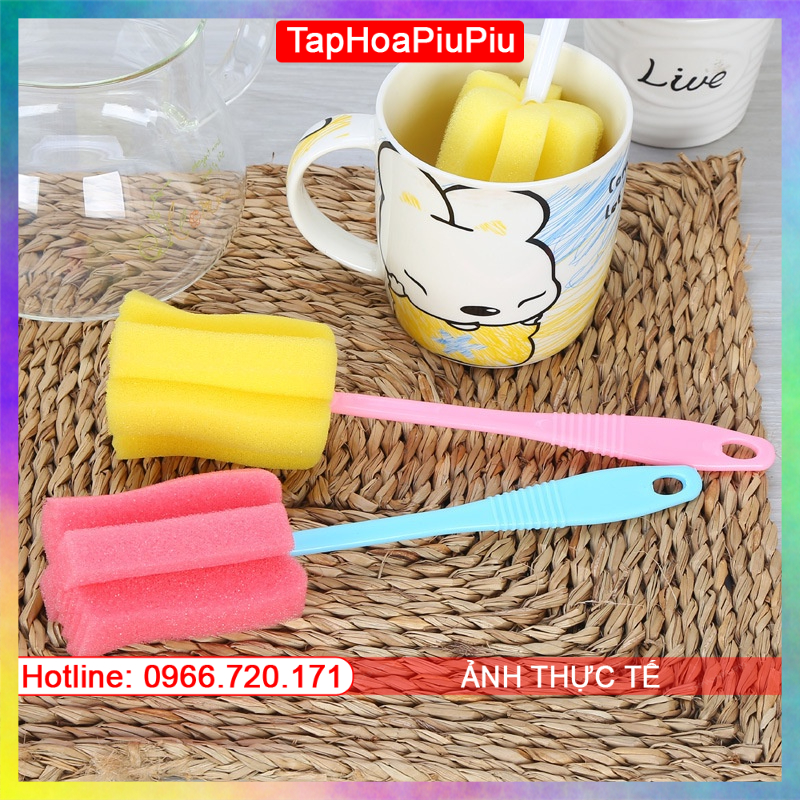 [HCM] QUE BỌT BIỂN RỬA CỐC, BÌNH SỮA MÚT TIỆN DỤNG - NHIỀU MÀU