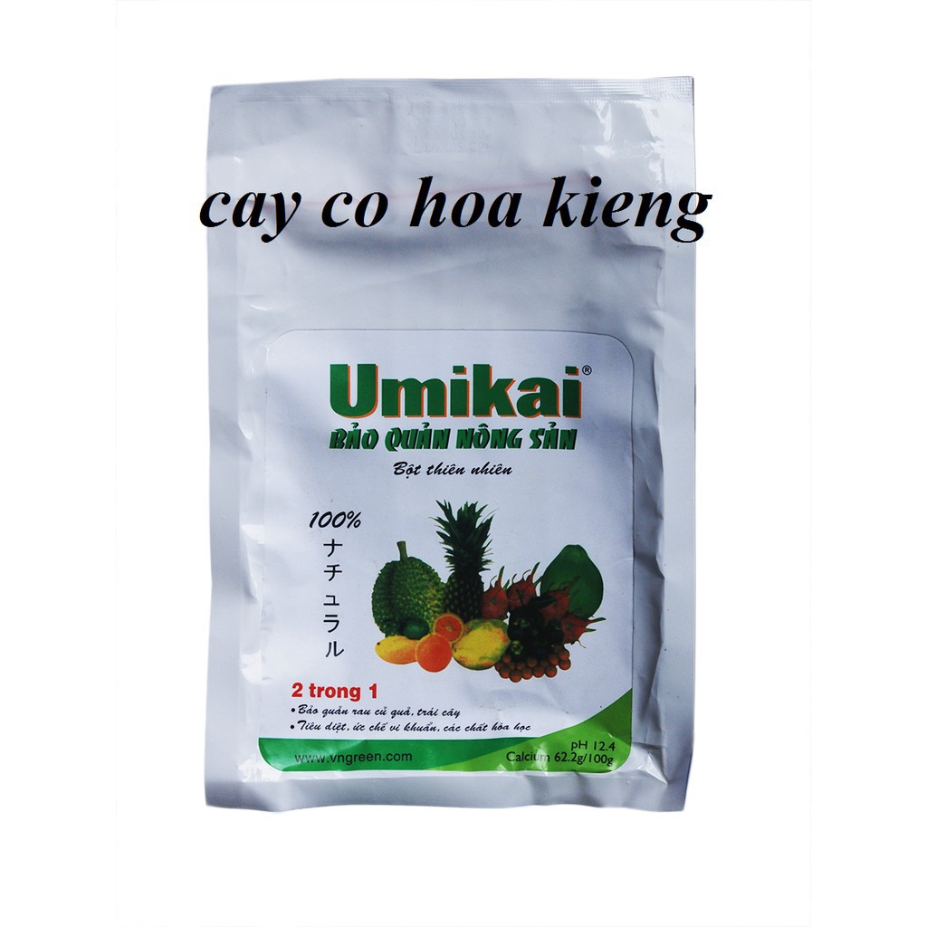UMIKAI GÓI 250G - Bột thiên nhiên bảo quản nông sản: rau củ quả, trái cây tươi