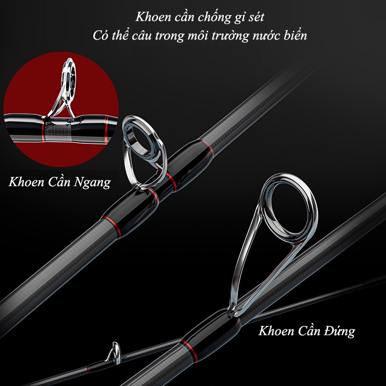 Cần Câu Lure SEIKO KURODA Max - New 2022 - Cần Câu Lure Máy Đứng Máy Ngang - SK02