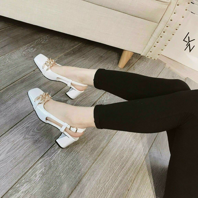 full box BỐT CAO GÓT 5PHÂN DA LÌ, CHỈ CHÉO, DA MỀM. SIÊU ĐẸP.3màu đen.be.nâu