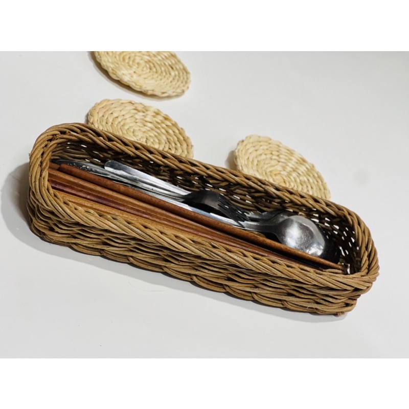 Khay đựng muỗng đũa, sọt đựng bút viết, đựng gia dụng trong nhà hàng, khách sạn, trang trí decor vintange,