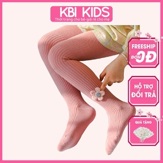 Quần Tất legging Thu Đông Bé Gái Mã K27, Quần Len Dài Co Giãn Cho Bé Gái Đính Hoa Hồng Dễ Thương