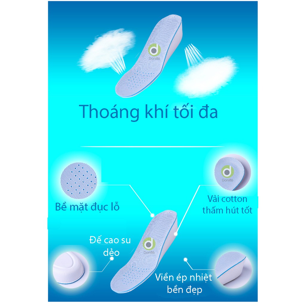 1 cặp lót giày cao su độn đế tăng 1.5cm, 2.5cm hoặc 3.5cm - Loại nguyên bàn chân - PK15 | BigBuy360 - bigbuy360.vn